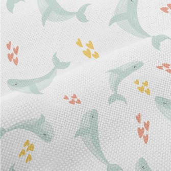 Cute Blue Whale And Love Heart Performance Linen