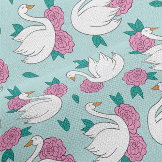 Flowers And Swans Performance Linen