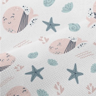Pink Whale Who Loves The Ocean Performance Linen