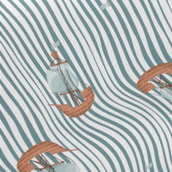 Blue And White Stripes With Sa Twill