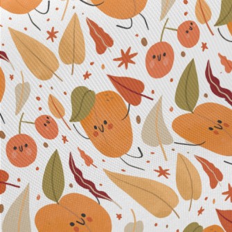 Peach And Fruit Friends Twill