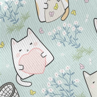 Q Version Cat Holding Somethin Standard Corduroy