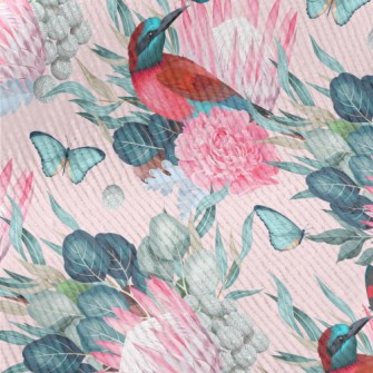 Birds And King Proteas Standard Corduroy