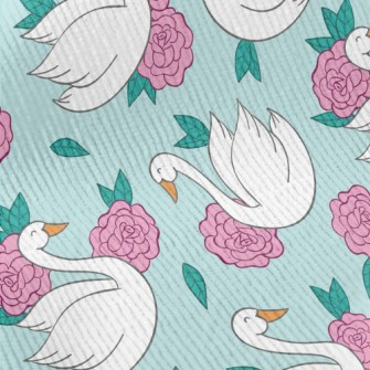 Flowers And Swans Standard Corduroy