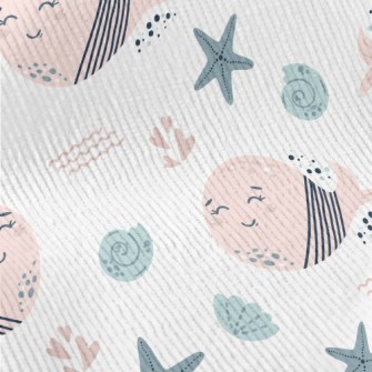 Pink Whale Who Loves The Ocean Standard Corduroy