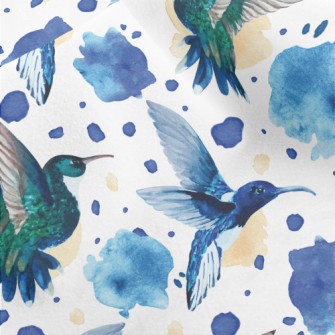 Watercolor Hummingbird Micro Fleece