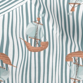 Blue And White Stripes With Sa Micro Fleece