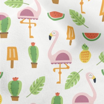 Summer Pink Ostrich Micro Fleece