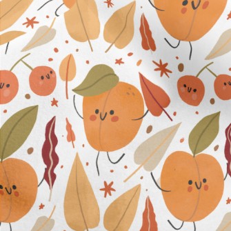 Peach And Fruit Friends Micro Fleece