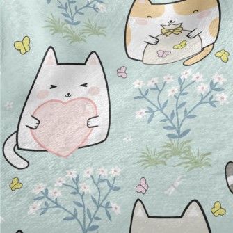 Q Version Cat Holding Somethin Minky