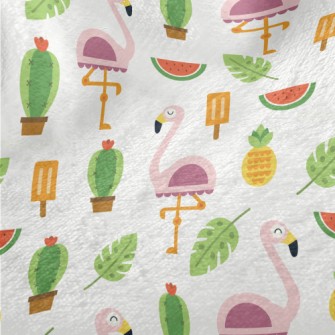 Summer Pink Ostrich Minky