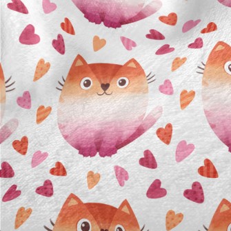 Gradient Watercolor Cat Minky