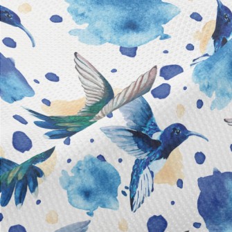 Watercolor Hummingbird Piqué