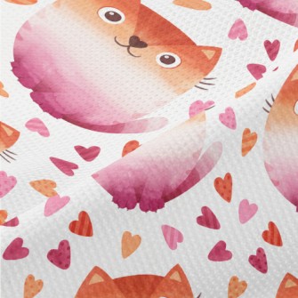 Gradient Watercolor Cat Piqué