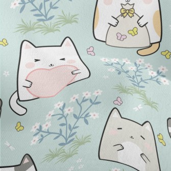 Q Version Cat Holding Somethin Lightweight Performance Linen