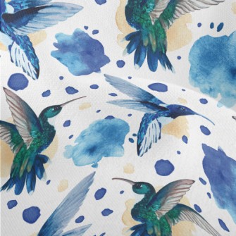 Watercolor Hummingbird Lightweight Performance Linen