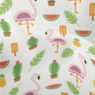 Summer Pink Ostrich Lightweight Performance Linen