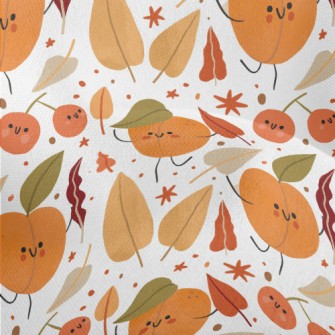 Peach And Fruit Friends Lightweight Performance Linen