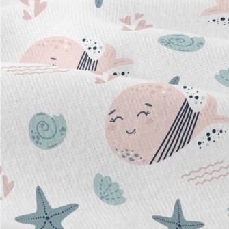 Pink Whale Who Loves The Ocean Modern Jersey