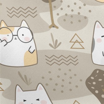 Cat With Tree Pongee