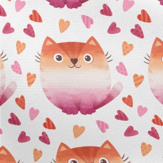 Gradient Watercolor Cat Pongee