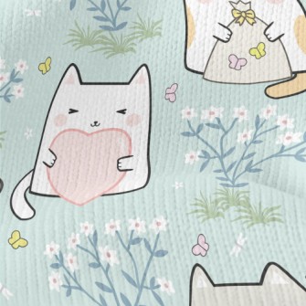 Q Version Cat Holding Somethin Stretch Jersey