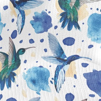 Watercolor Hummingbird Stretch Jersey