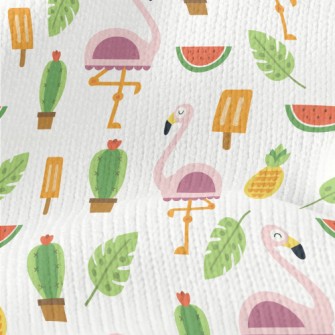 Summer Pink Ostrich Stretch Jersey