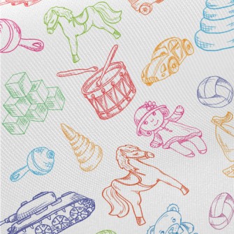 Line Drawing Of Various Baby T Midweight Cotton Poplin