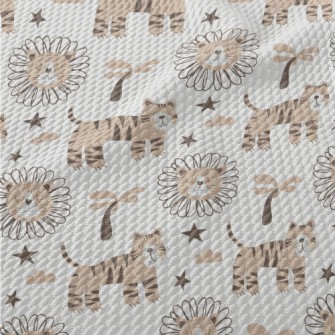 African Lion And Tiger Birdseye Piqué