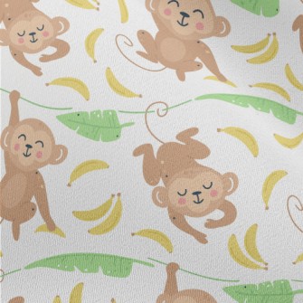 Cute Monkey With Banana Chiffon