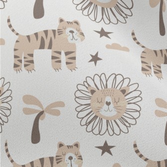 African Lion And Tiger Chiffon