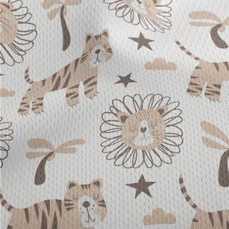 African Lion And Tiger Athletic Mesh Flat Back