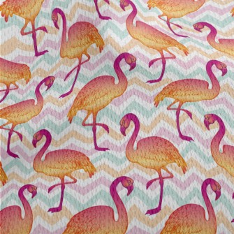 Modern Hand Drawn Flamingo Athletic Mesh Flat Back