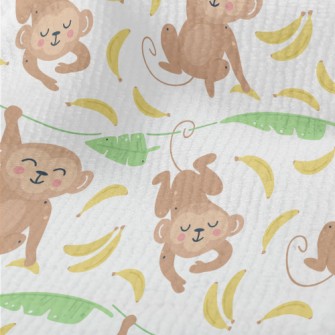 Cute Monkey With Banana Terry