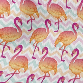 Modern Hand Drawn Flamingo Terry