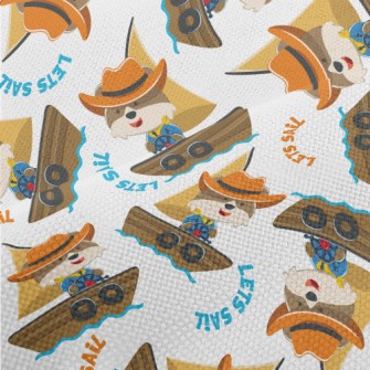 Cartoon Sailing Animals Performance Linen