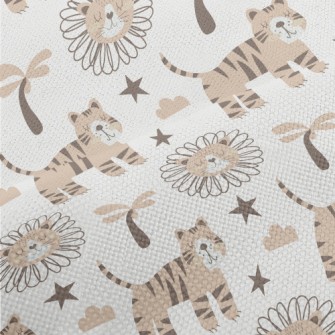 African Lion And Tiger Performance Linen