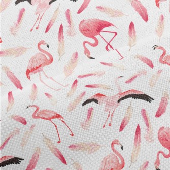 Flamingo With Feathers Performance Linen