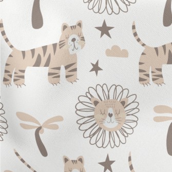 African Lion And Tiger Stretch Ponte