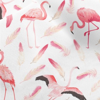 Flamingo With Feathers Micro Fleece
