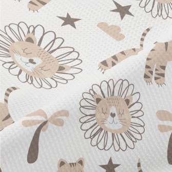 African Lion And Tiger Piqué