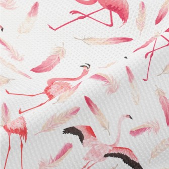 Flamingo With Feathers Piqué