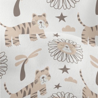 African Lion And Tiger Lightweight Performance Linen