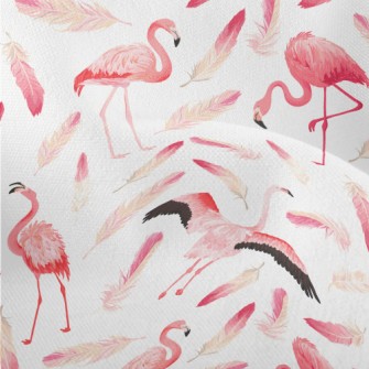 Flamingo With Feathers Lightweight Performance Linen