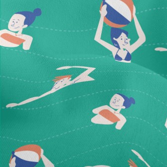 People Relaxing On The Beach Lightweight Performance Linen
