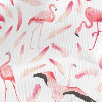 Flamingo With Feathers Stretch Jersey