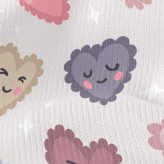 Cartoon Love Heart Stretch Jersey