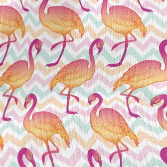 Modern Hand Drawn Flamingo Stretch Jersey
