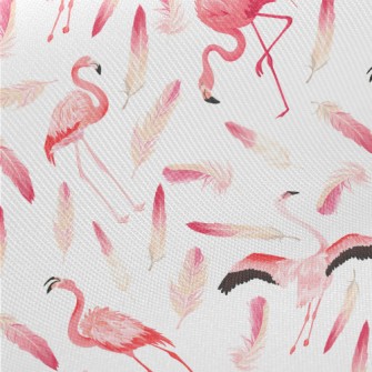 Flamingo With Feathers Midweight Cotton Poplin